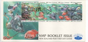 NEW ZEALAND FDC 1993 MARINE LIFE SG1752/1761