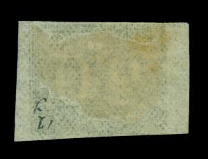 BRAZIL 1850  Numerals  20r black  Sc# 22  mint/pre-cancelled FVF