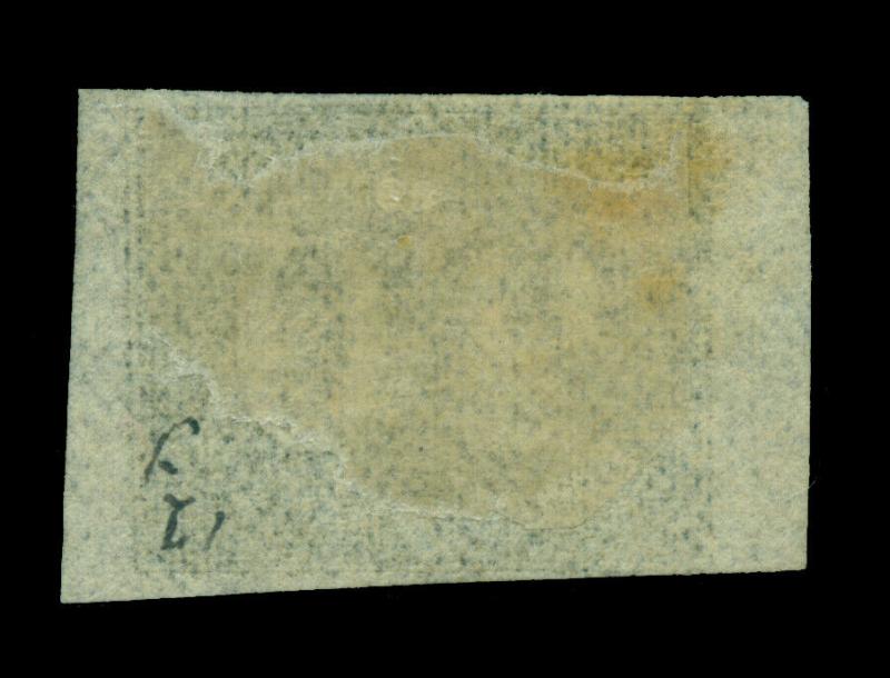 BRAZIL 1850  Numerals  20r black  Sc# 22  mint/pre-cancelled FVF