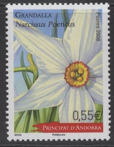 ANDORRA SGF692 2008 NARCISSUS POETICUS MNH