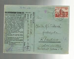 1940 Germany Dachau Concentration Camp Cover Commemorative Stamp Karl Kasak