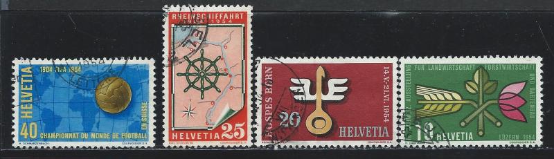 SWITZERLAND SC# 347-50 VF U 1954