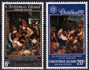 ZAYIX Christmas Island 37-38 MNH Christmas Adoration Shepherds 111022S161M 