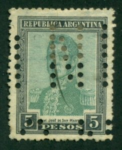 Argentina 1917 #244 U (Perfin) BIN = $3.50