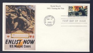 USA POSTAL HISTORY - 1993 - WWII 1943 Turning The Tide - FDC cover