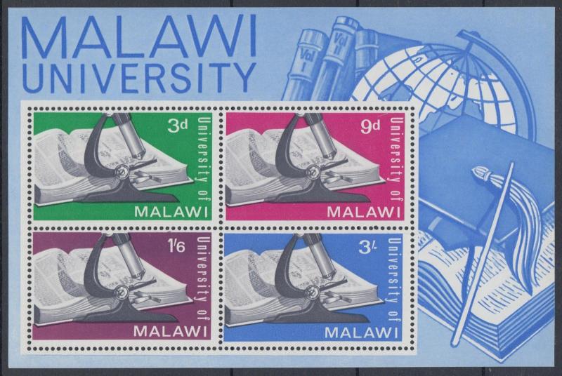 XG-D634 MALAWI - Sheet, 1965 University, Science MNH