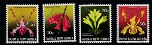 Papua New Guinea # 287-290, Orchids, Used Set,