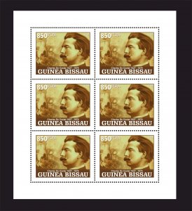 Stamps. Charles De Coster  2023 year 1 sheet perforated Guinea Bissau NEW