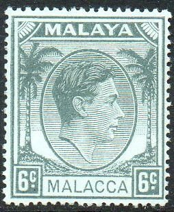 Malacca 1949 6c grey MH