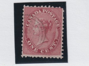 CANADA #14b deep rose perf 11 3/4 few shorter perfs