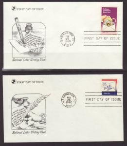 US 1805-1810 Letter Writing 1980 Readers Digest S/6 U/A FDC