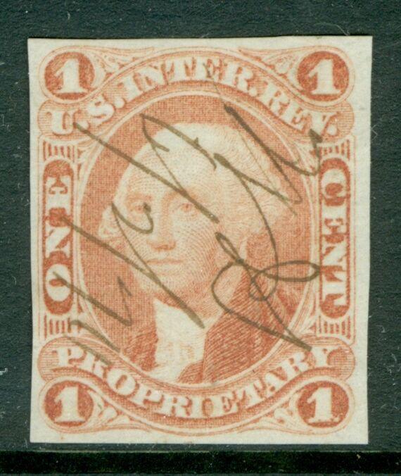 USA : 1862. Scott #R3a Used. Fresh & Very Fine. Rare stamp. Catalog $1,000.00