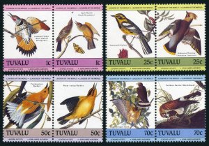 Tuvalu 279-282 ab, MNH. Mi 276-283. Audubon's birds,1985. Flicker, Hawk, Harrier