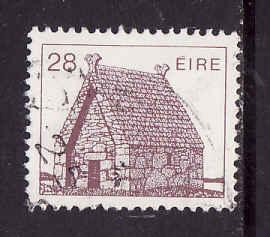 Ireland-Sc#639-used 28p rose lake St Mac Dara's Church-1985-8