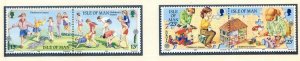 1989 Isle of Man SG416/SG419 Childrens Games Set Unmounted Mint