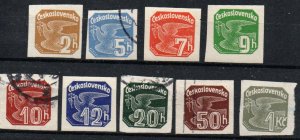 Czechoslovakia Sc #P17-P25 Used