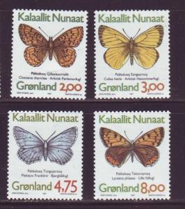Greenland Sc 315-8 1997 Butterflies stamp set mint NH