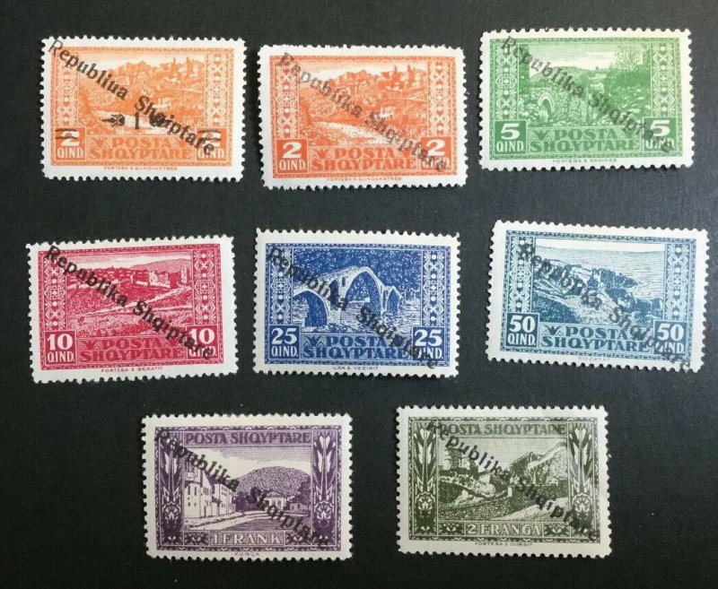 Albania Sc# 178-185 Complete Set Mint Hinged MH CV=$19.10