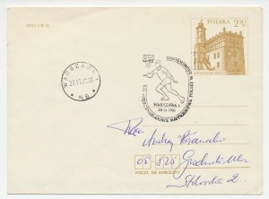 Cover / Postmark Poland 1981 Badminton