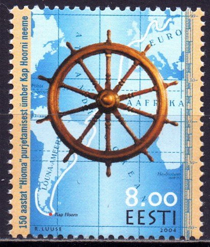 Estonia. 2004. 480. 150 years of travel past Cape Horn. MNH.