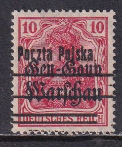 Poland 1918 Sc 19 Occupation Issue Overprint Surcharged Stamp MH