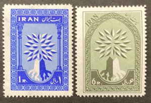 Iran 1960 #1154-5 MNH, World Refugee Year.