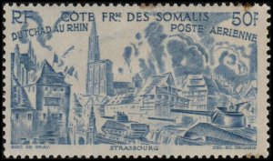 Somali Coast C14 - Mint-H - 50fr Chad to Rhine Issue (1946) (cv $4.25)