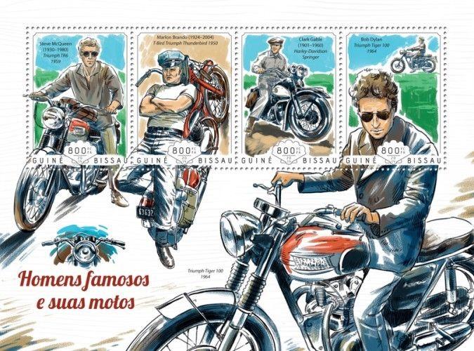 Motorcycles Harley Davidson McQueen Transport Guinea-Bissau MNH stamp sheet