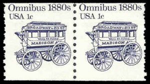PCBstamps   US #1897 Coil Pair 2c(2x1c) Omnibus,MNH, (3)
