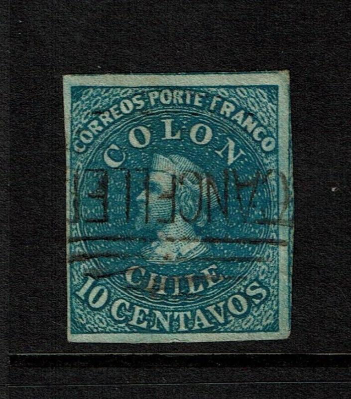 Chile SC# 2 Used / Decent Margins / Uneven Paper or Lt Crease From Use - S7347