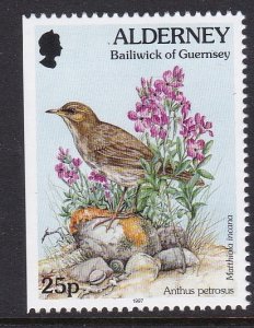 99a Alderney 1997 Flowers @ Fauna Booklet Single MNH
