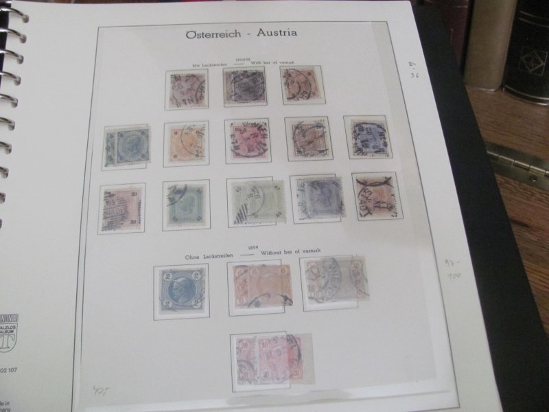 AUSTRIA LINDNER ALBUM WITH SLIP CASE 1950-1921 USED/MNH GREAT CONDITION (249)