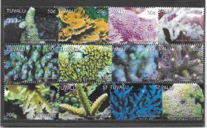 TUVALU MNH SET SC#995-1006 COROALS SCV$19.00