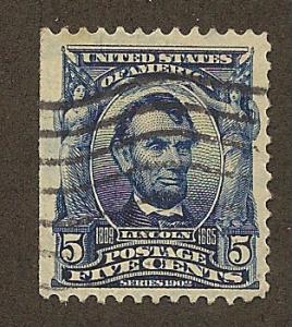 304 Used, 5c. Lincoln, VF, scv: $2.25