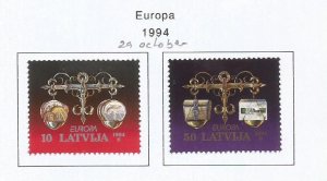 LATVIA - 1994 - Europa - Perf 2v Set - Mint Lightly Hinged