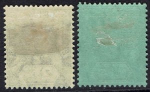 FIJI 1906 KEVII 2½D AND 1/-