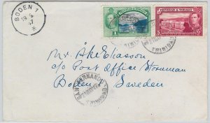 59580 - TRINIDAD & TOBAGO - POSTAL HISTORY: COVER to SWEDEN - 1947