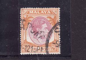 Singapore-Sc #14a-used-25c org & rose lilac-1950-