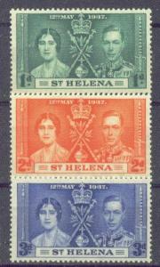 ST.HELENA 115-17 MINT OG 1937 Coronation