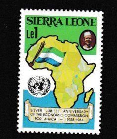 Sierra Leone # 585, Economic Conference for Africa 25th, Mint Hinged. 1/3 Cat.