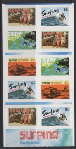 AUSTRALIA SGSB431(3934b) 2013 ANNIVERSARY OF SURFING $6 BOOKLET MNH