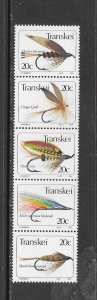 TRANSKEI #73 FISHING FLIES (SET 2) MNH