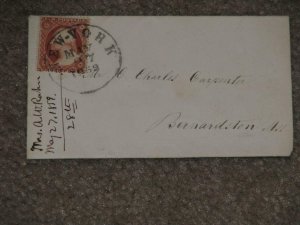 US SCOTT# 26 ON COVER WITH CLEAR POSTMARK NEW-YORK MAY 27 1859