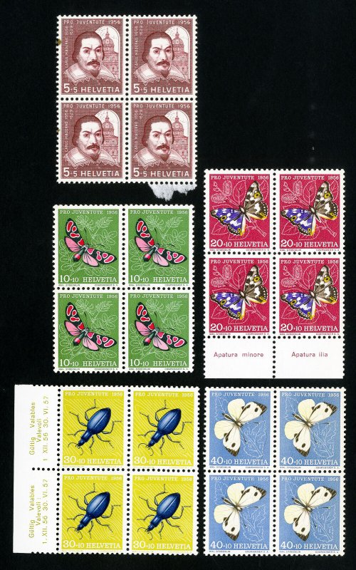 Switzerland Stamps # B257-31 VF Block 4 OG NH Scott Value $30.00