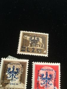 Laibach 1944 German Occupation Stamps 7 Total Stamps 