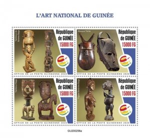 Guinea - 2020 National Art of Guinea - 4 Stamp Sheet - GU200256a