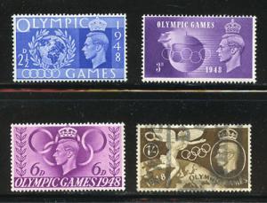 GREAT BRITAIN - Scott #271-274, Mixed, Cat. $4.10