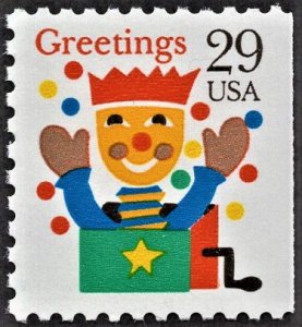 US 2798 MNH VF 29 Cent Christmas Jack in the Box Booklet Single