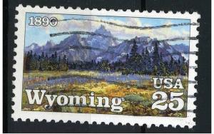 USA 1990 - Scott 2444 used - 25c, Wyoming statehood 