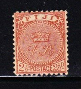 Album Treasures  Fiji Scott #  57  2 1/2p  Crown and CH  Very Fine Hinged